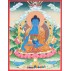 Medicine Buddha Tibetan Thangka Painting 15.5" W x 20.5" H