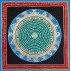 Mantra Mandala Tibetan Thangka Painting 21" W x 21" H