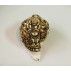 Black Mahankal Conch Shell Sankha 7" H x 13" C Hand Carved Nepal.
