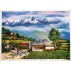 Mt. Annapurna And Macchapuchre Acrylic Painting 31" W x 21" H