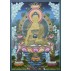 Shakyamuni Buddha Tibetan Thangka Painting 28.5" W x 39" H
