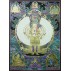 Lokeshwor Tibetan Thangka Painting 30" W x 40" H 
