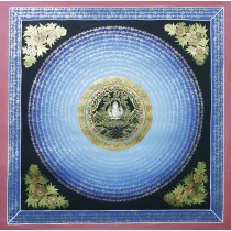 Vajrasatwa Mantra Mandala Tibetan Thangka Painting  32" W x 32" H