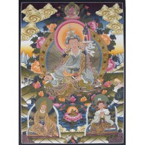 Guru Padmasambhava Thangka Painting 28" W x 38" H
