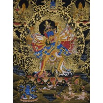 Kaalchakra Tibetan Thangka Painting 20"W x 26"H