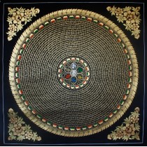 Mantra Mandala Tibetan Thangka Painting 42.5" W x 42.5" H
