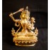 Manjushree Full Gold Statue 7" W x 8" H