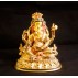 Ganesh Full Gold Statue 5" W x 5" H