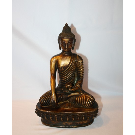 Old Antique Shakyamuni Statue 5.5" W x 8" H