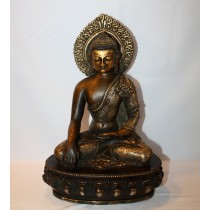 Shakyamuni Buddha Antique Statue 8" W x 12" H