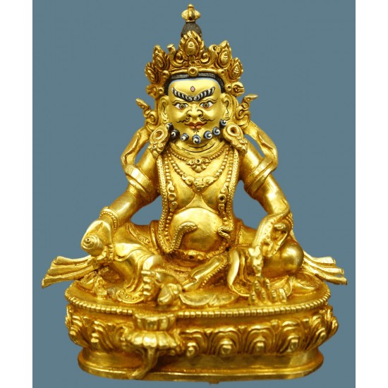 Kuber Gold Gilded Statue 6" W x 5" H