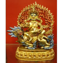 Lion Kuber Gold Gilded Copper Statue 5.5" W x 8" H