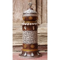 Tibetan Standing Copper Incense Burner 6.5" W x 15.5" H
