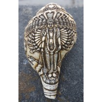 Biswarupa Carved Sankha 12" C x 7" H