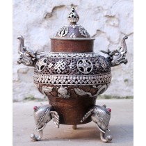 Tibetan Antique Tea Pot 9.5" W x 14.5" H