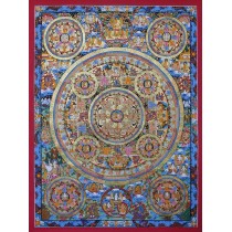 10 Mandala Tibetan Thangka Painting 26.5" W x 35.5" H