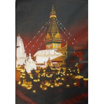 Swoyambhu Chaitya Painting 22" W x 32" H