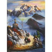 Mount Everest Painting 22" W x 32" H