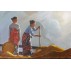 Rice Sun Drying Acrylic Painting 22" W x 32" H