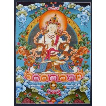 Vajrasatwa Tibetan Thangka Painting 18" W x 26" H