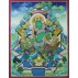 Green Tara Tibetan Thangka Painting 20" W x 26" H