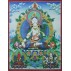 White Tara Tibetan Thangka Painting 20" W x 26" H