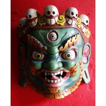 Bhairav Wooden Mask 13" W x 15" H