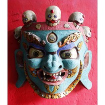 Bhairav Wood Mask 15" W x 15" H