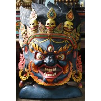 Big Wooden Bhairav Mask 23" W x 33" H