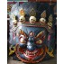 Big Bhairav Wooden Mask 21" W x 31" H