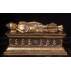 Antique Fully Gold Gilded Copper Nirvana Buddha 11" W x 6" H