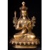 Tson Ka Pa Full Gold Gilded Copper Statue 9" W x 14" H