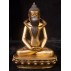 Samantabhadra Antique Full Gold Gilded Copper Statue 5.5" W x 8.5" H