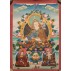 Guru Padmasambhava Tibetan Thangka Painting 49 cm W x 72 cm H