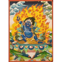 Vajrapani Tibetan Thangka Painting 53 cm W x 73 cm H