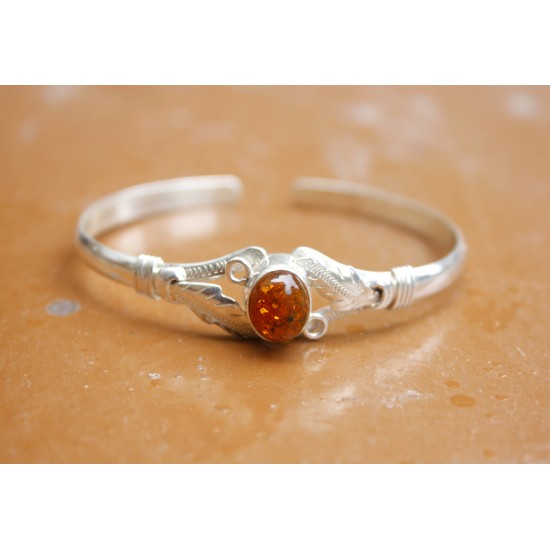 Handmade Silver Gem Stone Bracelet