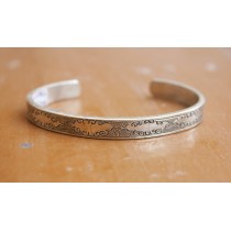 Silver Hand carved Design Bracelet