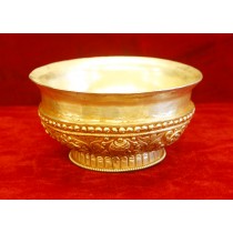 Fully Covered White Metal Amber Cup 11.5 Cm W x 8 cm H x 7 cm D