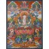 Khacheri Tibetan Thangka Painting 29" W x 39" H