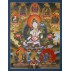 White Tara Tibetan Thangka Painting 29" W x 39" H