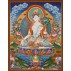 White Tara Tibetan Thangka Painting 22" W x 29" H
