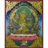 Manjushree Tibetan Thangka Painting 20.5" W x 27" H