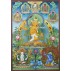Manjushree Tibetan Thangka Painting 22" W x 32" H
