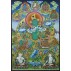 Green Tara Tibetan Thangka Painting 22" W x 32" H