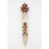 3 Headed Crystal Tibetan Phurba 14" H