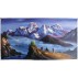 Mount Everest Range With Yak and Shepherd 36" W x 18" H