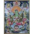 Green Tara Tibetan Thangka Painting 24" W x 34" H