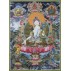 White Tara Tibetan Thangka Painting 24" W x 34" H