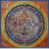 Kaalchakra Tibetan Thangka Painting 21.5" W x 21.5" H