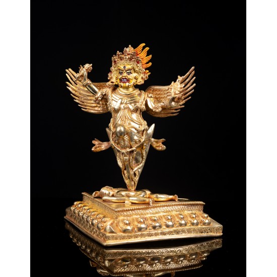 Garud Copper Gold Gilded Phurba 22 cm W x 28 cm H x 12 cm B